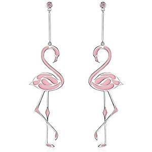 Pink flamingo earrings