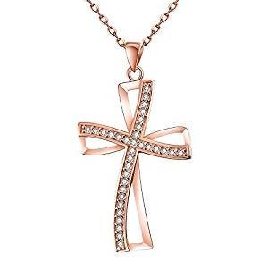 Fashion jewelry beautiful lace cross pendant necklace beads