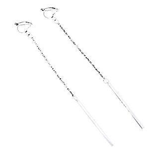 The smallest clip on earrings long chain no Pierce