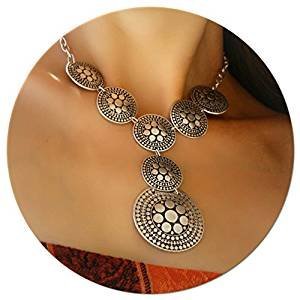 Silver-plated short elegant and stylish retro retro chic little chunky necklace