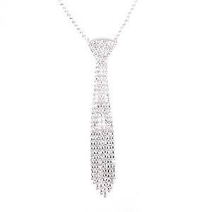 Crystal diamond tassel necklace tie wedding bridal jewelry party