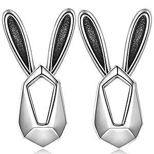 Geometric rabbit earrings