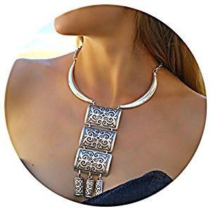 Retro ancient silver collar retro fashion unique adjustable collar necklace