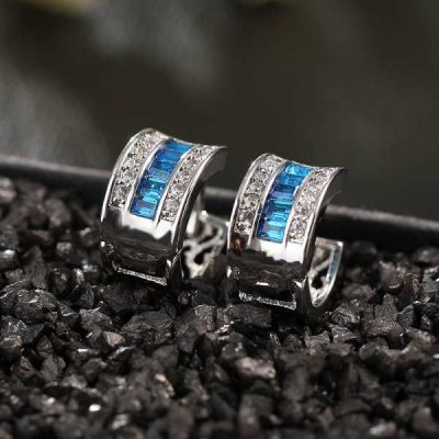 Women's Zircon Blue Vintage Earrings Fashion Jewelry