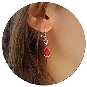 Antique silver Statement elegant retro retro drape unique teardrop earrings with pink stones